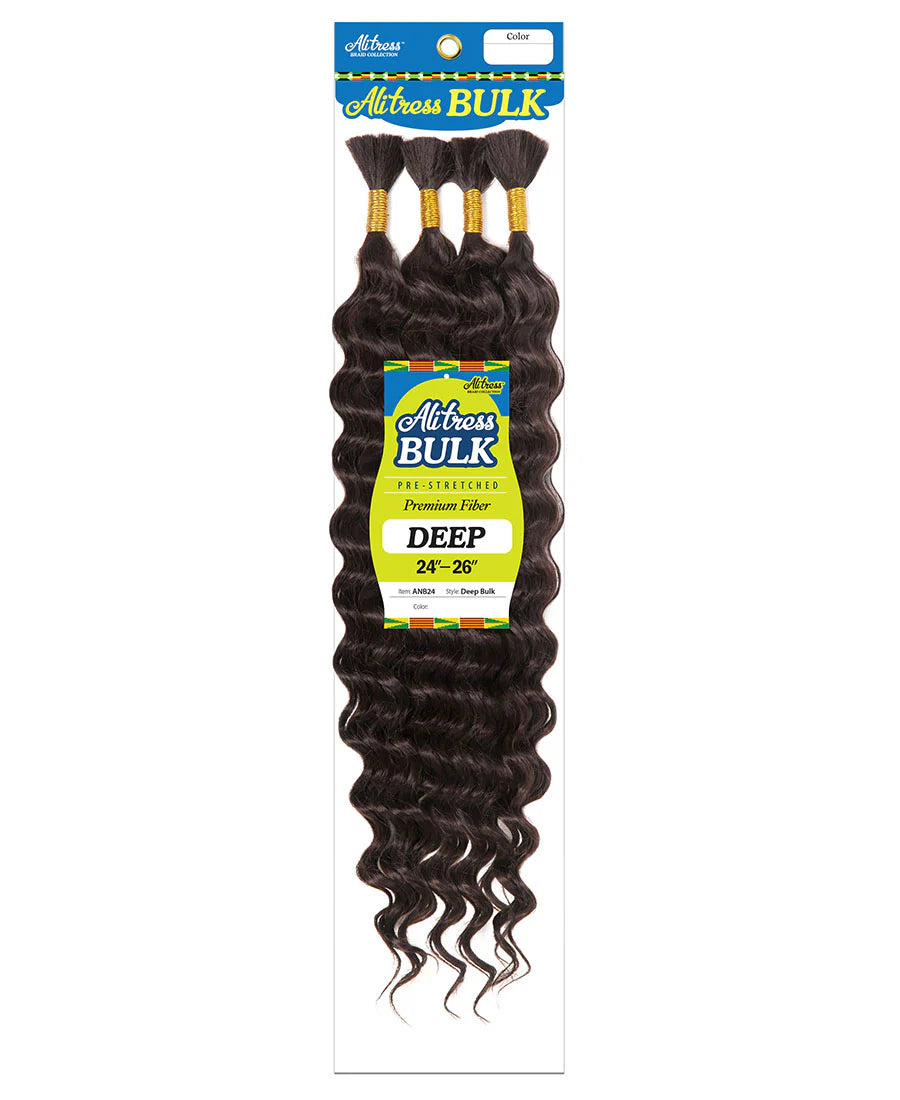 ALITRESS HUMAN HAIR BLEND DEEP WAVE BULK 18"