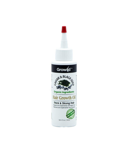 By Natures Growild Hair Growth Oil 4oz [CAVIAR AND BLACK SEE]