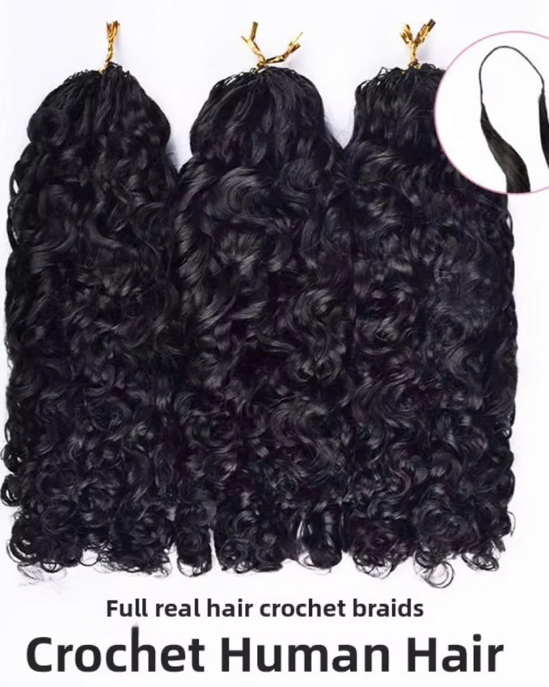CROCHET FEATHER HAIR COLLECTION MIRACLES KNOTS 100% HUMAN HAIR 2-3 PACKS FOR A FULL HEAD
