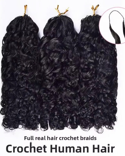 CROCHET FEATHER HAIR COLLECTION MIRACLES KNOTS 100% HUMAN HAIR 2-3 PACKS FOR A FULL HEAD